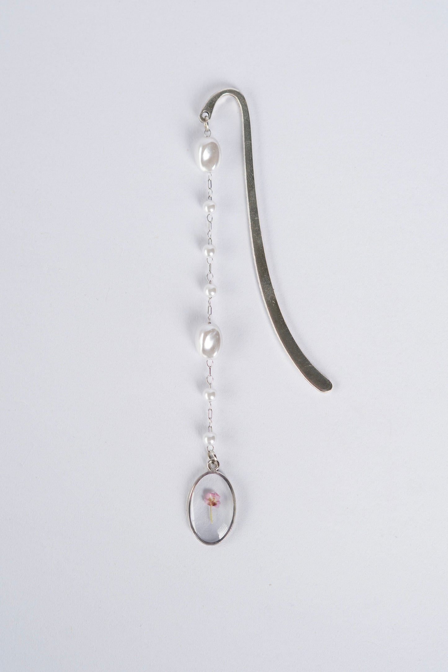 Pressed Flower Bookmark - Pink Alyssum