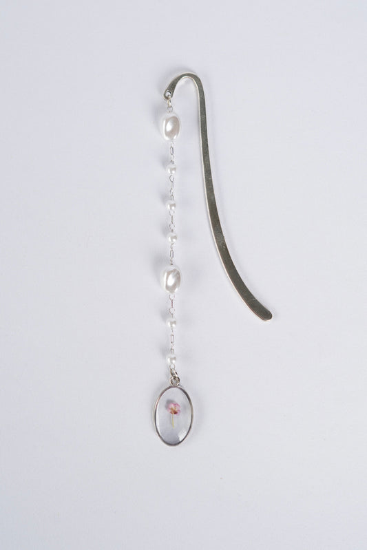 Pressed Flower Bookmark - Pink Alyssum