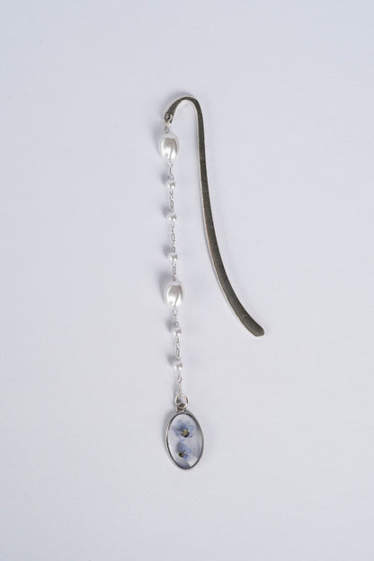 Pressed Flower Bookmark - Forget-me-nots