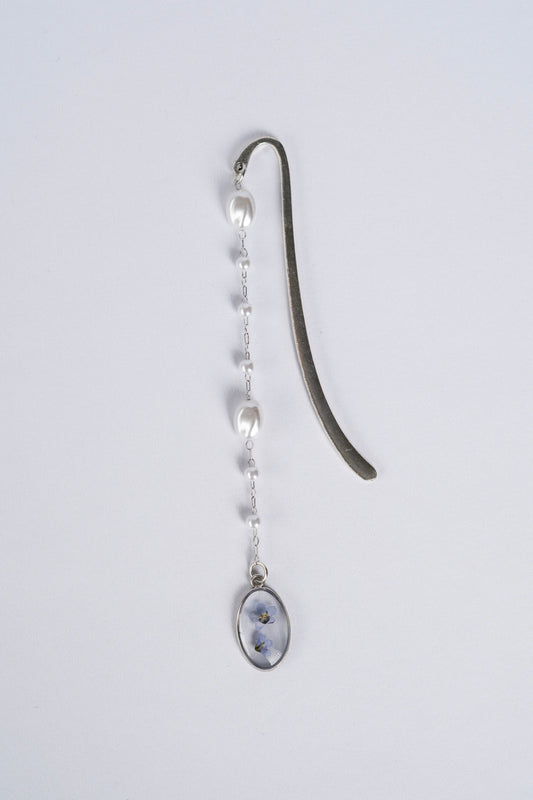 Pressed Flower Bookmark - Forget-me-nots