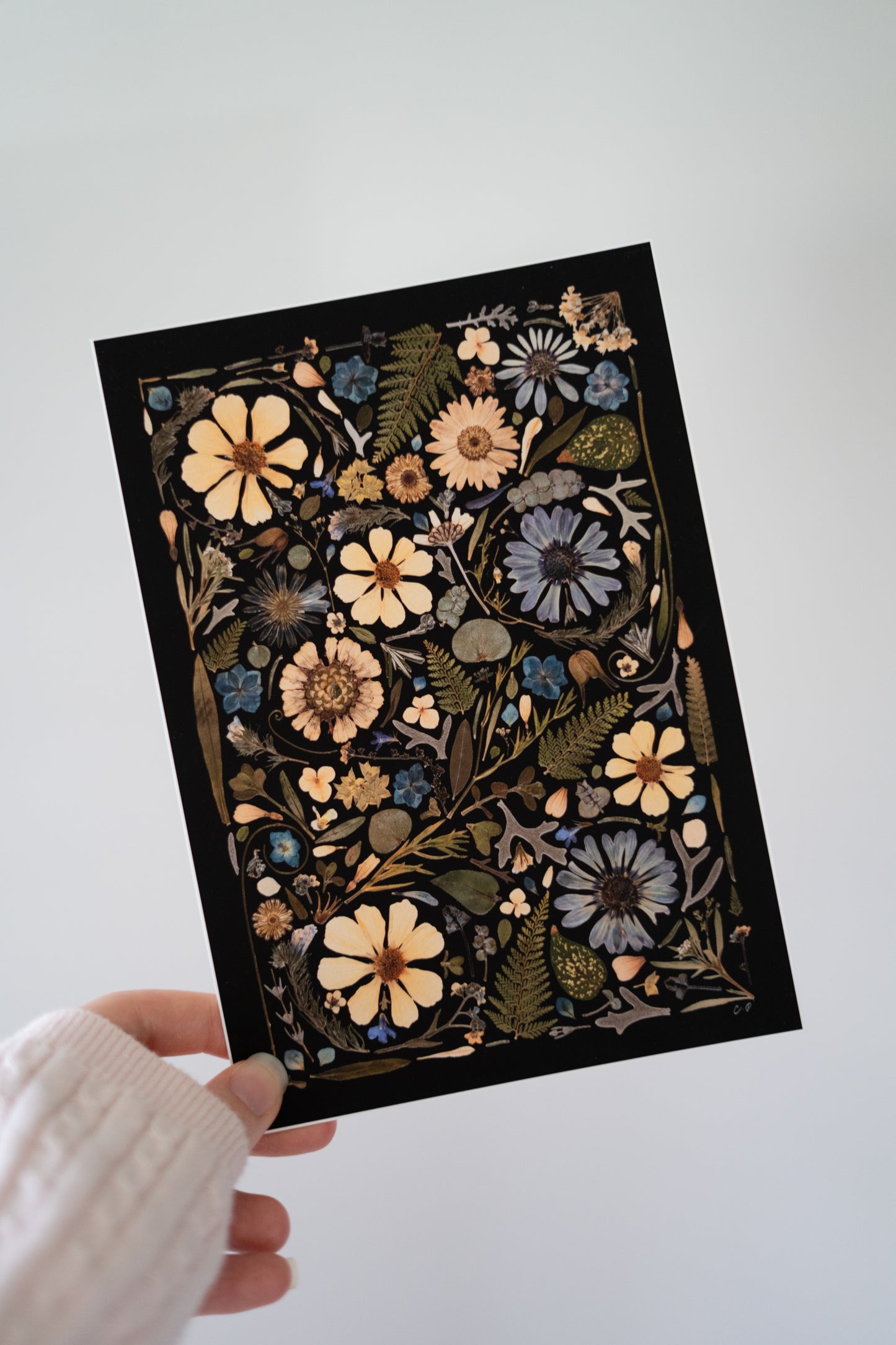 A5 - Blue&Green on Black Print