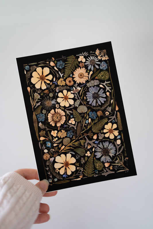 A5 - Blue&Green on Black Print