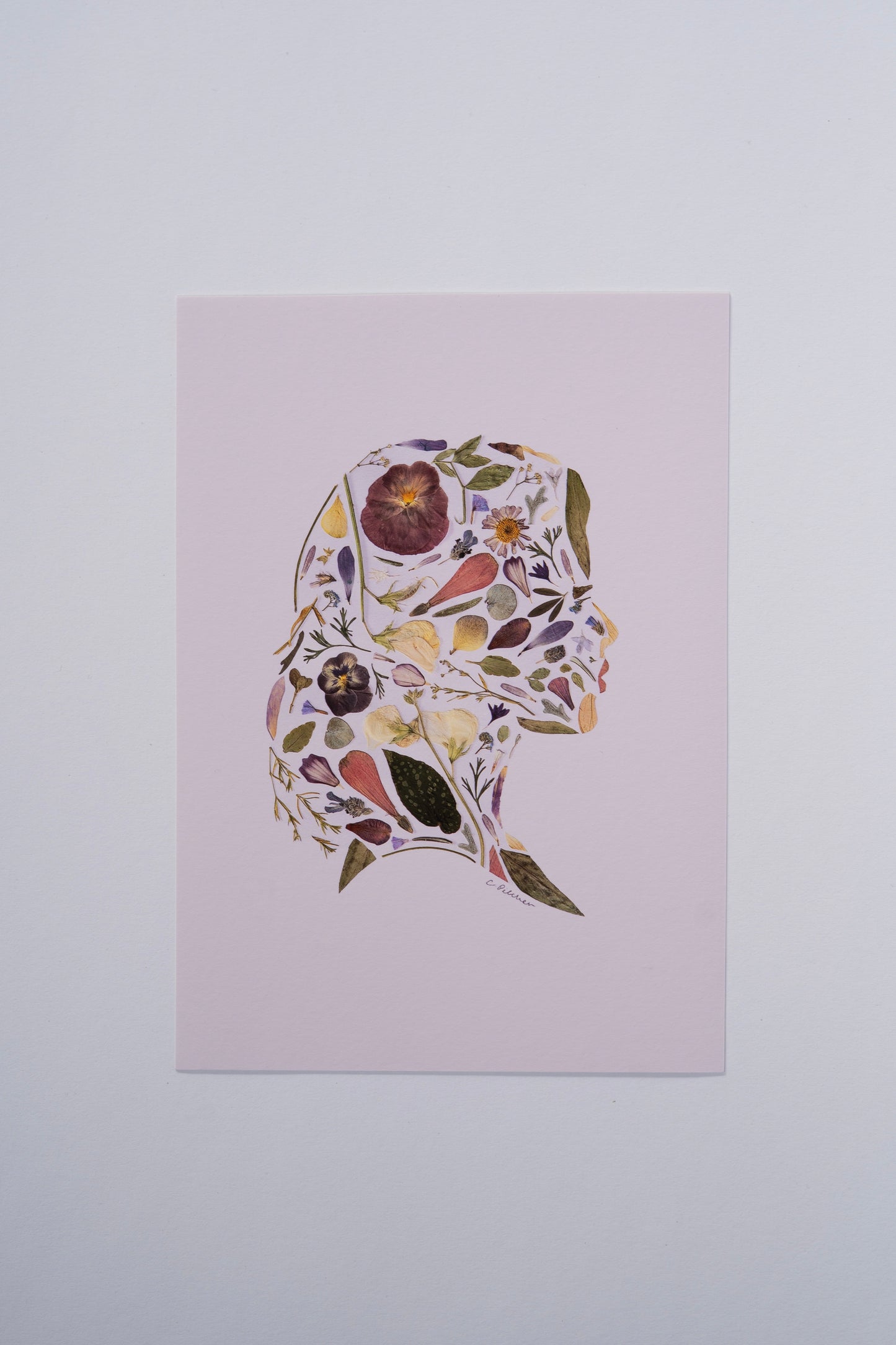 A5 Pressed Flower Face Print