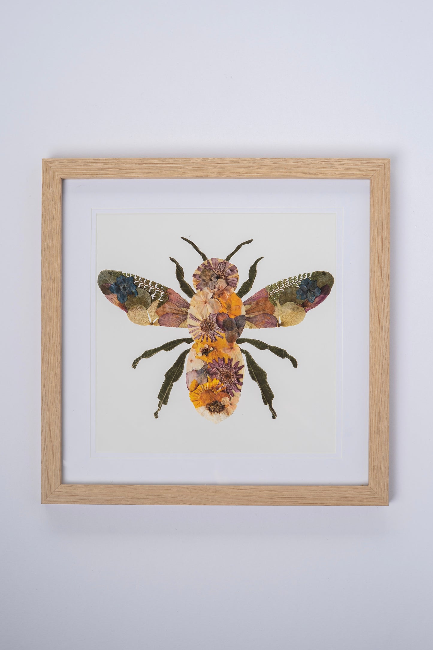 Pressed Flower Bee Framed